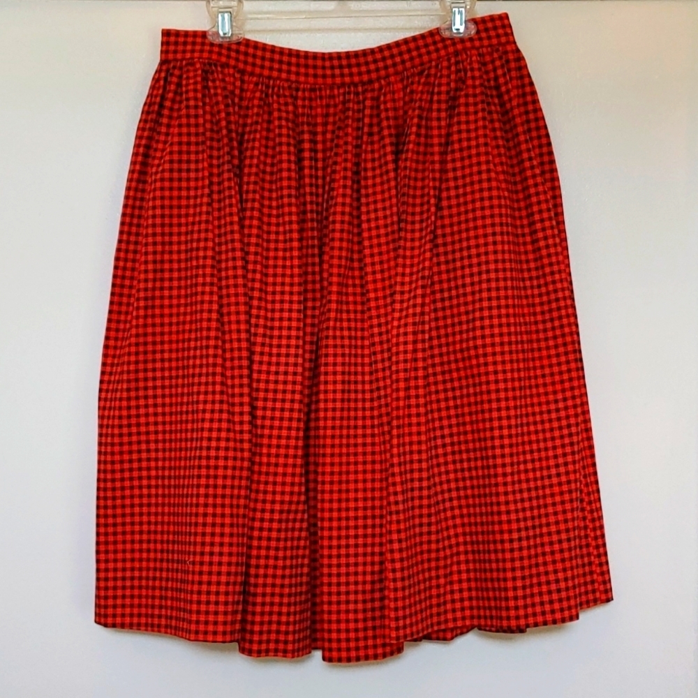 Orange & Black Gingham skirt